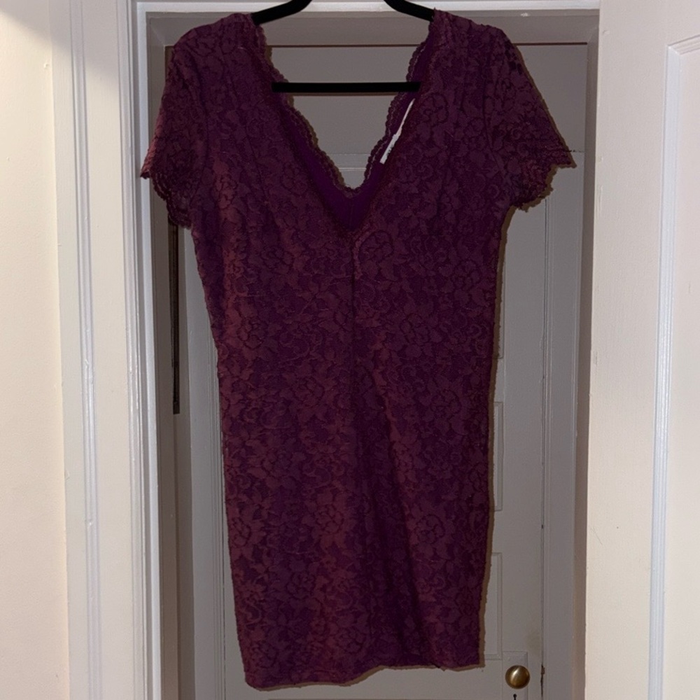 Kimchi Blue, Elegant Purple Lace Women's Dress